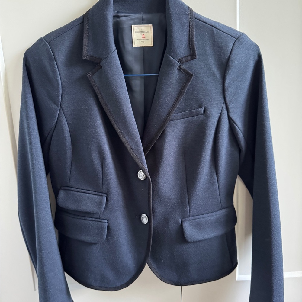 GAP Navy and Black Soft Jersey Professional Blazer Tailored Suit Jacket